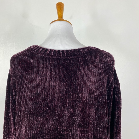 ORVIS Soft Chenille Pullover Sweater Plum Purple Sz. M - Picture 7 of 10